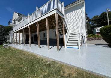 Stunning Patio Floor Transformation in Newton, MA – Durable Epoxy Coating