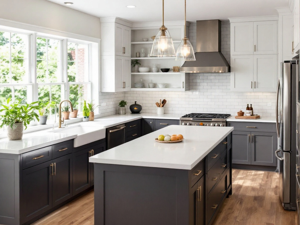 Modern Kitchen Renovation by Expert Contractors in Milton MA  Modern, contemporary design kitchen renovated by top contractors near Milton MA.