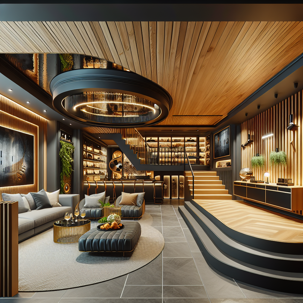 An exquisite design representing modern and contemporary custom-designed basements to transform your underground space.