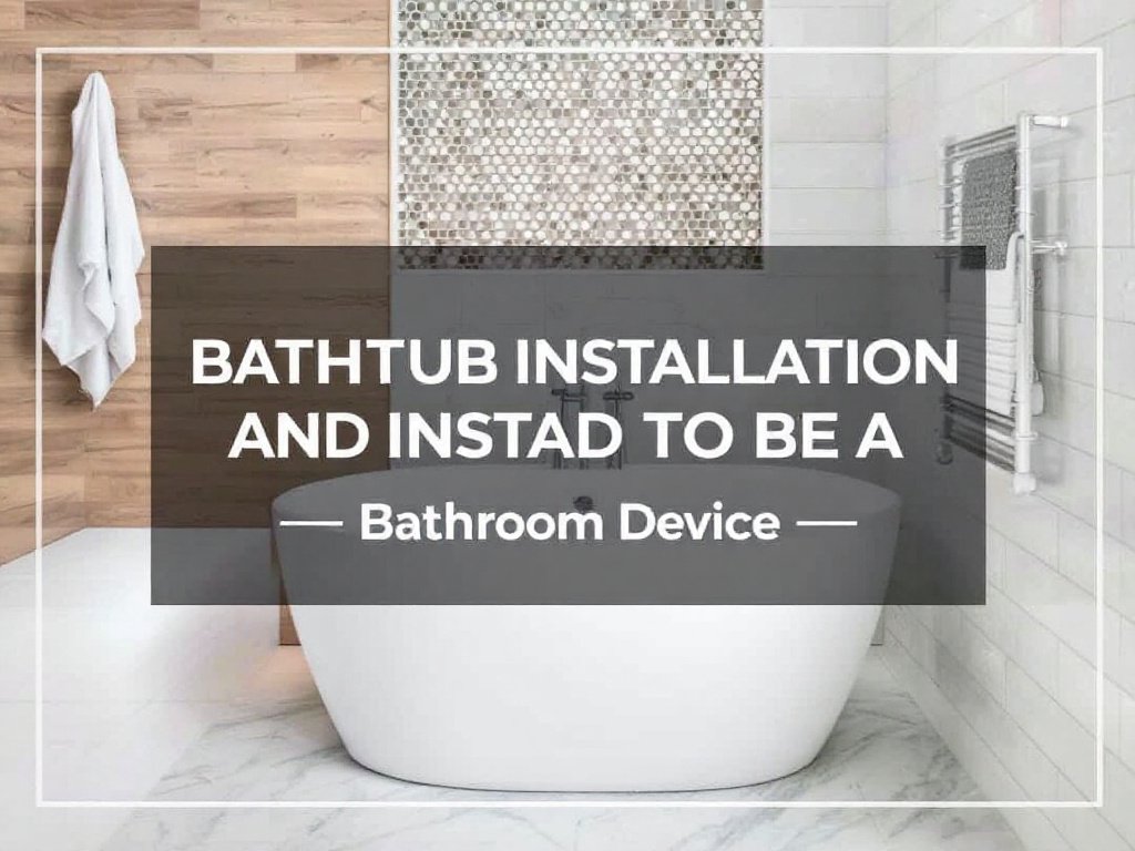 Caption: New, sleek bathtub installation in Brookline, MA: Taking a step closer to your dream comfort oasis! Modern contemporary design bathtub installation process in Brookline, MA.
