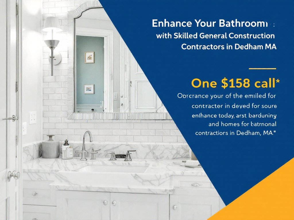 Caption: Transform Your Bathroom with Top-notch Construction Experts in Dedham, MA. Alternative text: Trusted construction contractors optimizing bath space in Dedham, MA.