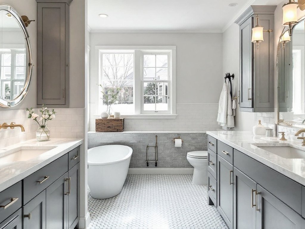Modern and contemporary interior painting in a house near Quincy, MA, showcasing new design trends.