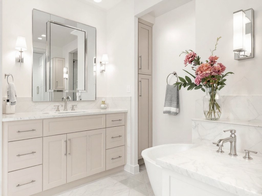 Master Craftsmanship in Bathroom Remodeling - Billerica, MA Expert bathroom remodelers in action at a Billerica, MA project.