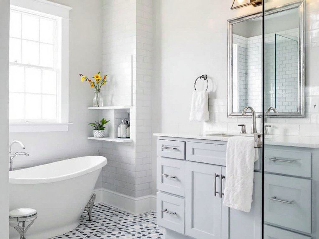 The excellence of a remodeled bathroom in Acton, MA, showcasing modern and contemporary design elements.