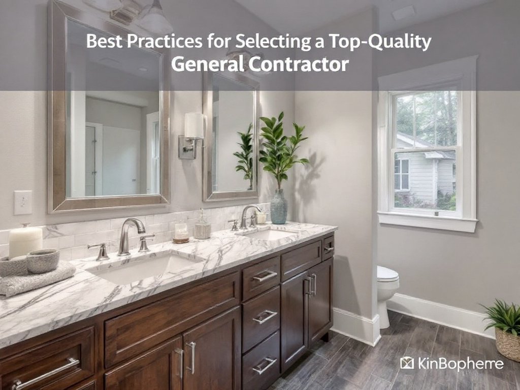 A comprehensive list of top tips for locating high-quality general contractors near Randolph MA, illustrated in a modern and contemporary design style.