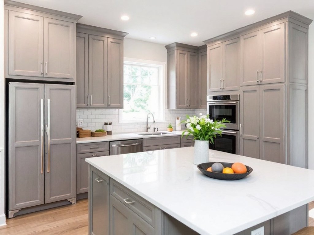 Kitchen renovation contractor in Walpoon, MA showcasing a newly renovated modern contemporary kitchen.