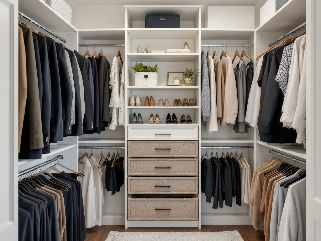 A custom closet rebuild that opens up a new dimension of organization.