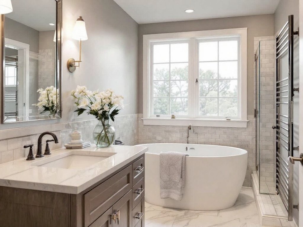Alt Text: A comprehensive guide for hiring tile installation contractors in Bedford, MA with a focus on modern and contemporary design.