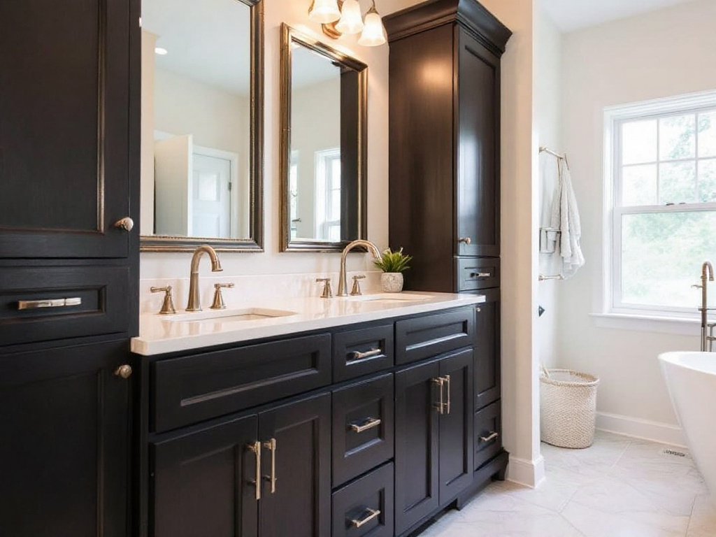 Caption: Your home renovation experts in Newton, MA! We're renovating homes one bathroom at a time. Picture featuring general construction contractors in Newton, MA, specializing in bathroom transformations.