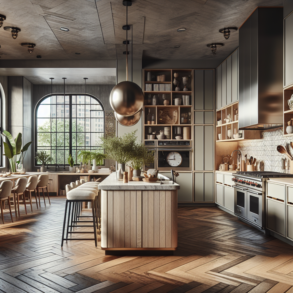 A stunning, freshly remodeled, contemporary kitchen featuring the latest designs and appliances.