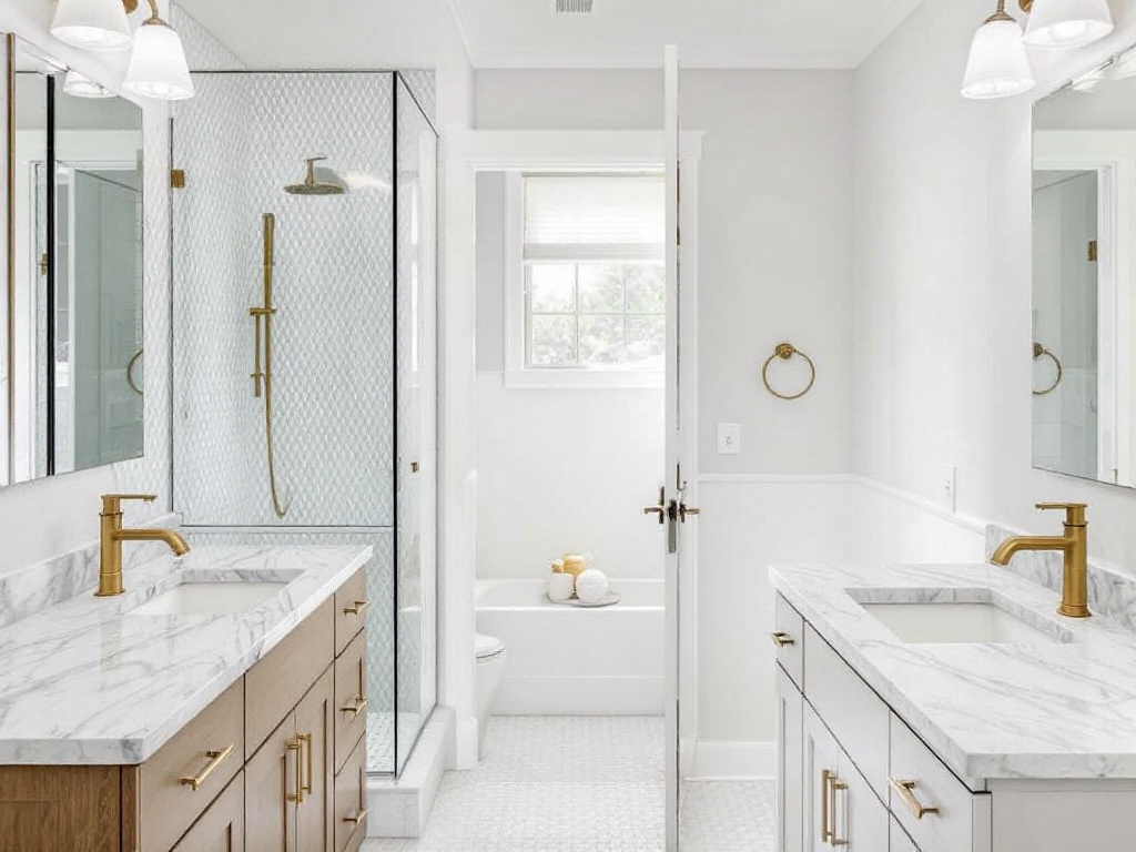 Caption: Embrace a new level of sophistication in your bathroom! Crafted by our trusted bathroom remodeling service in Canton, MA, enjoy a mix of modern and contemporary aesthetics. Alt Text: Beautifully remodeled modern bathroom by trusted bathroom remodeler, showcasing contemporary design in Canton, MA.