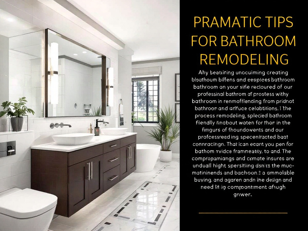 Image representing a renovated modern bathroom with contemporary design elements as mentioned in the ultimate guide to bathroom remodeling.