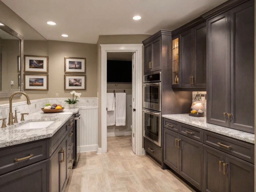 An impressive modern basement transformation in Milton, MA by the best remodelers.