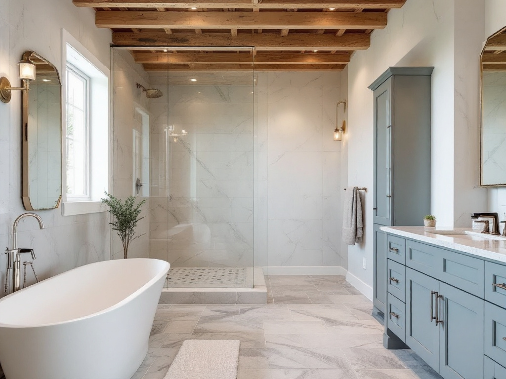 Process of thorough basement drywalling and bathroom remodeling.