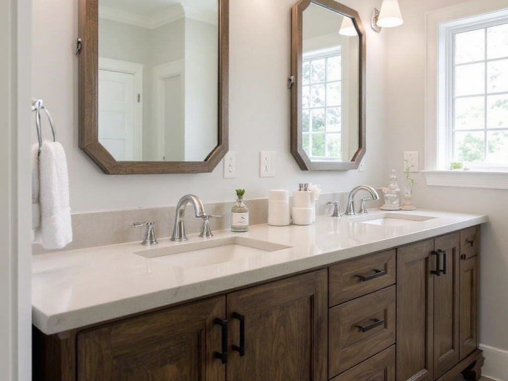Newly remodeled bathroom showcasing modern design in Wellesley, MA. 