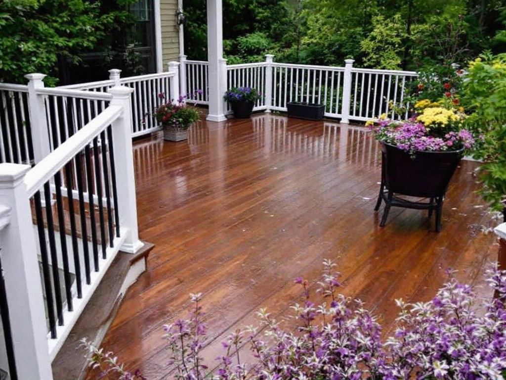 Professional deck installation for outdoor living space near Dedham, MA. 