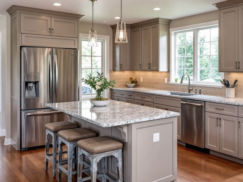 A modern, contemporary designed kitchen renovation in Hopkinton, MA.