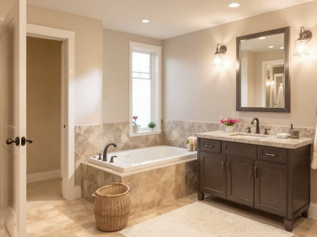 Certified remodeling professionals working on a modern and contemporary basement makeover near Milton, MA.
