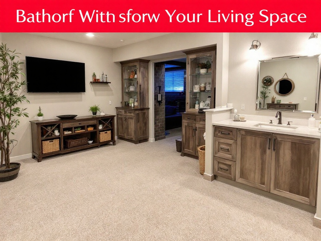 Modern basement makeover in Medford enhancing the living space.