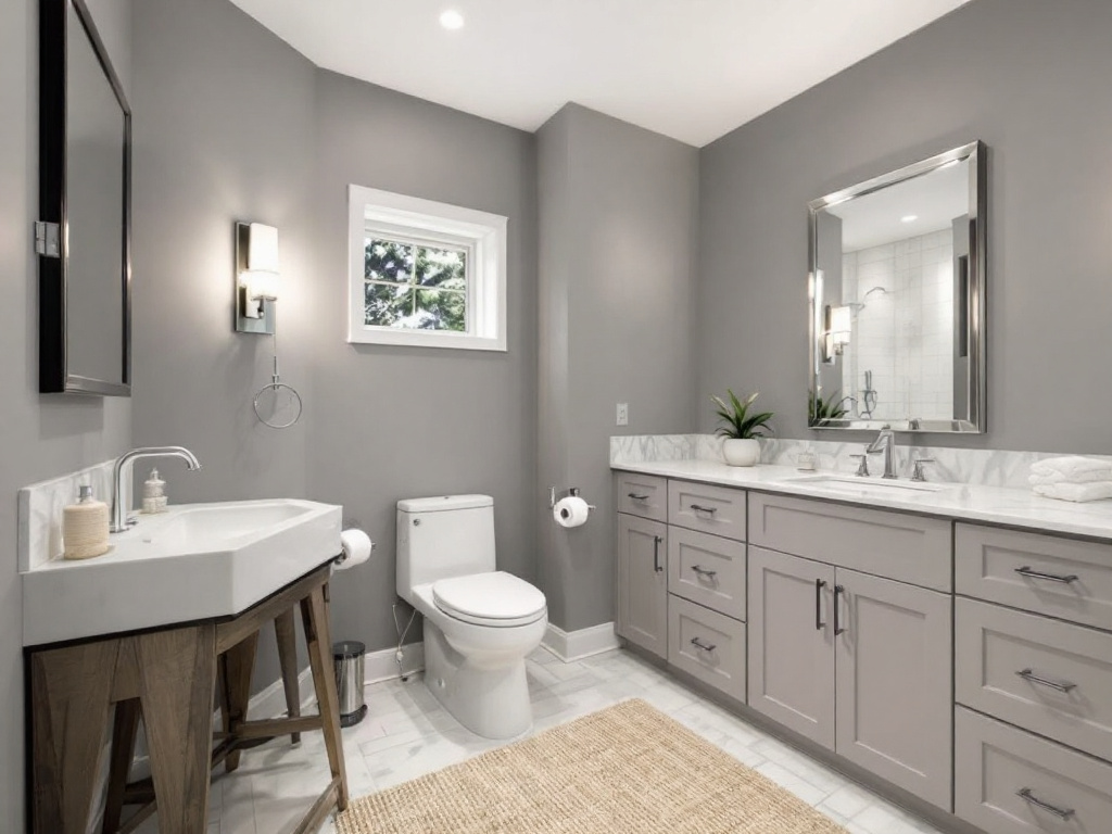 An image showcasing a beautifully remodeled basement embodying modern and contemporary design in Needham, MA.