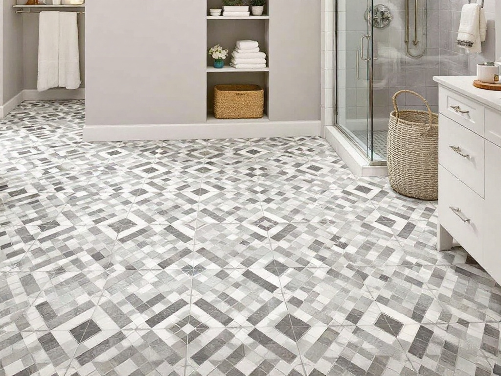 'Professional tile flooring installers upgrading a modern, contemporary living room near Sudbury, MA.'