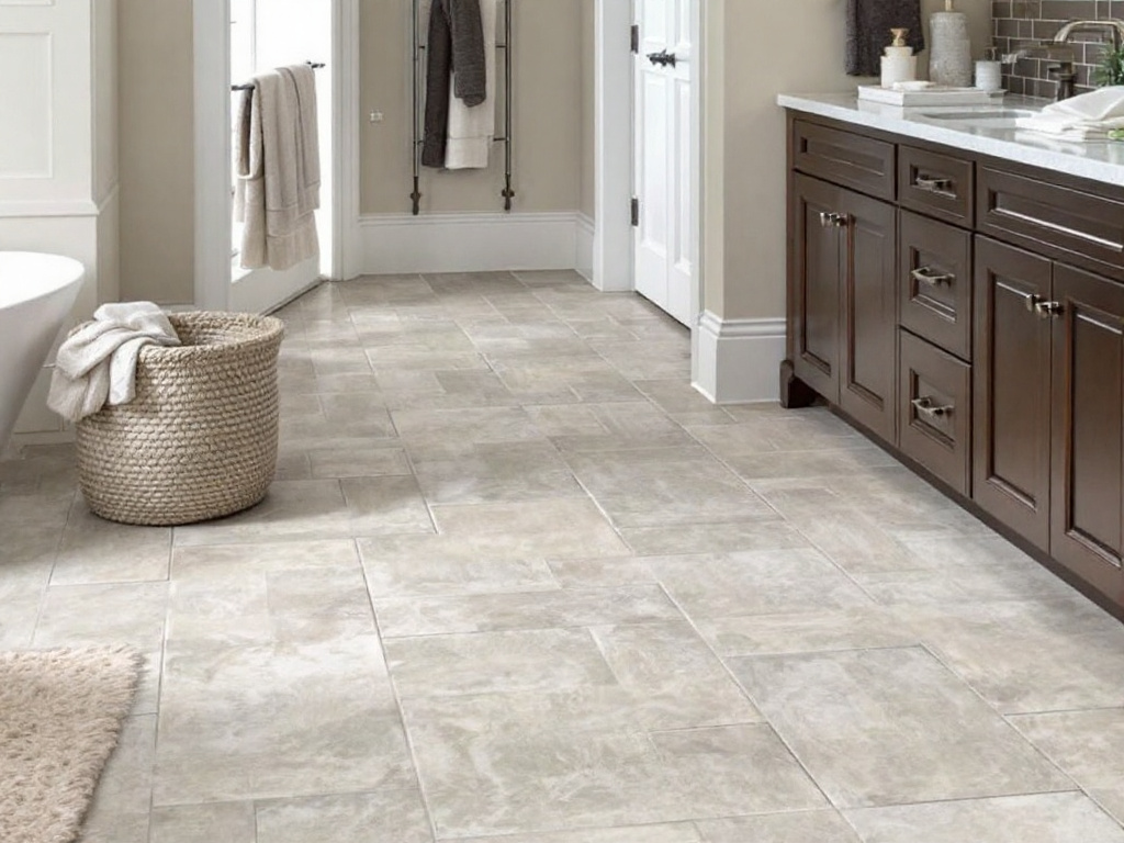 Alt Text: Skilled tile flooring installers in Sudbury, MA transforming a living space.
