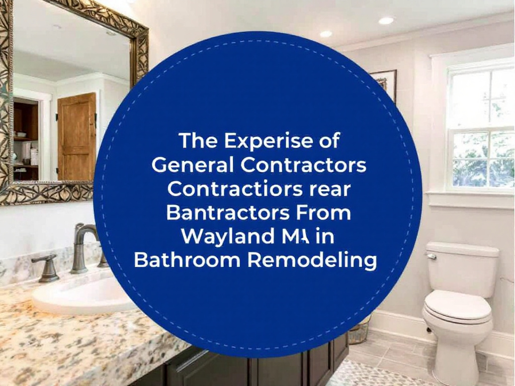 'Expert general contractors near Wayland, MA presenting their expertise in modern, contemporary bathroom remodeling'