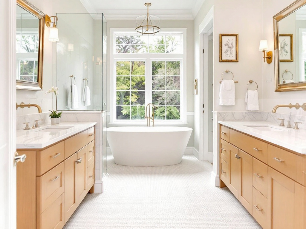 Skillful remodeling contractors adding modern, contemporary designs to a bathroom near Sudbury, MA.