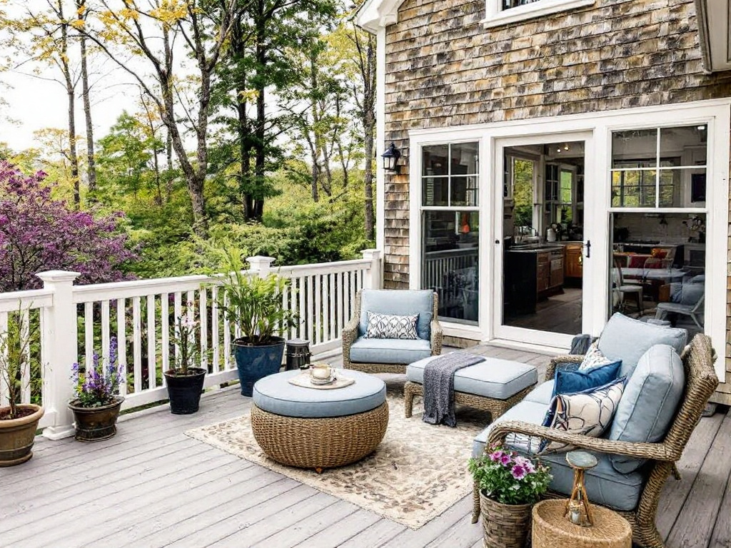 Image showing a beautifully remodeled deck in a home near Westwood MA.