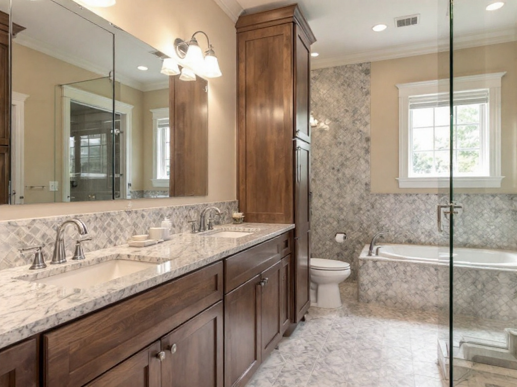 Professional bathroom contractors in Lincoln, Massachusetts showcasing their top-rated bathroom renovation services.