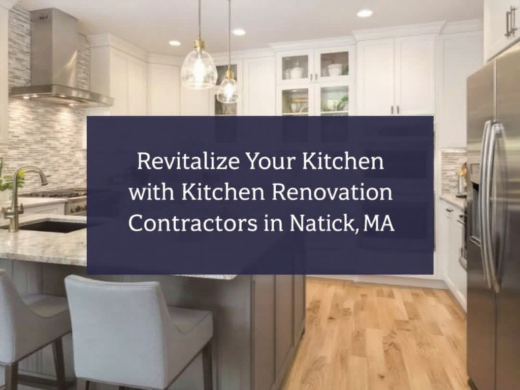 Contemporary kitchen remodel done by professional contractors near Natick MA.
