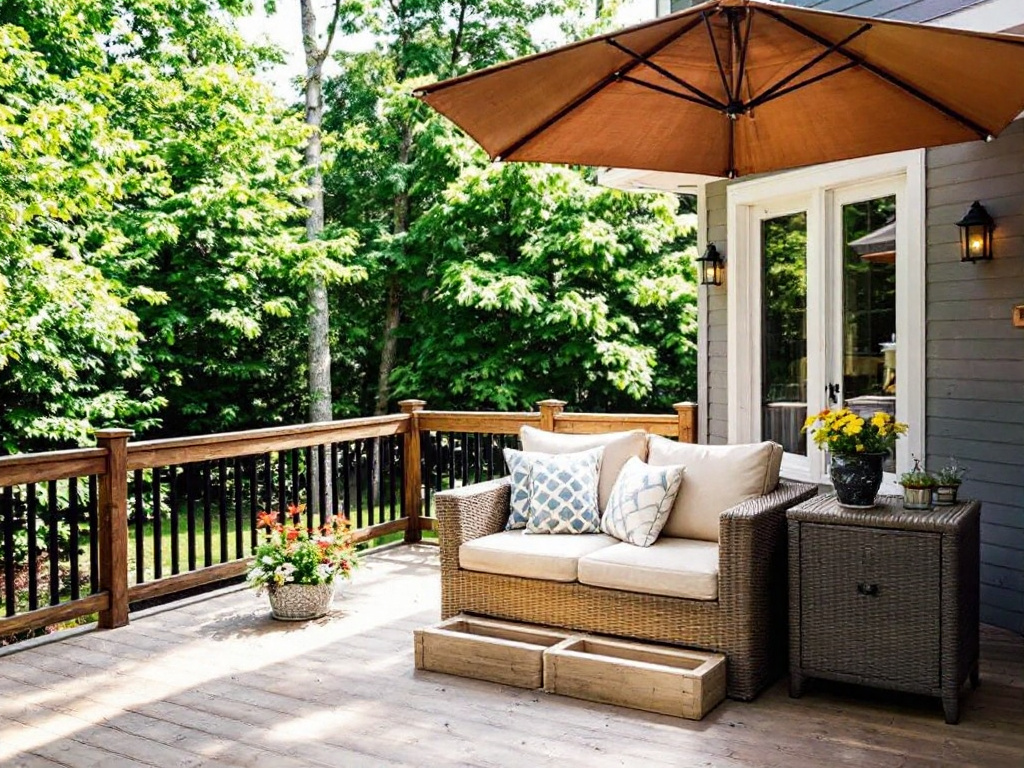 Illustration showcasing various steps involved in deck installation for maximizing outdoor living.