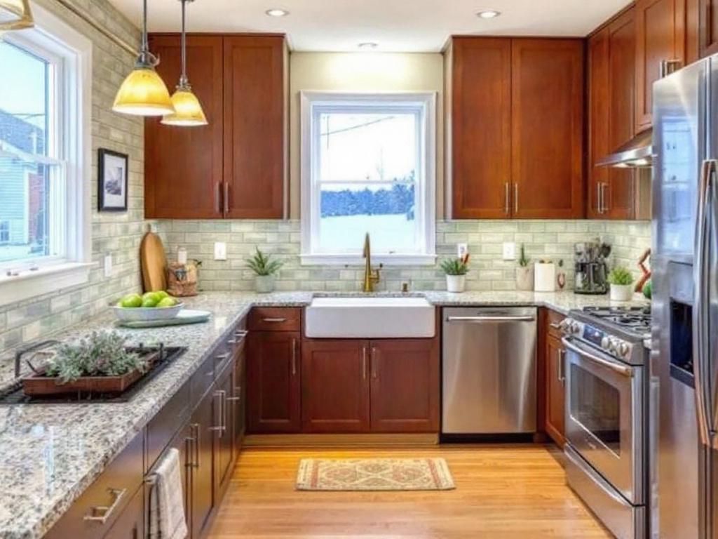 Skilled professionals working on an upscale kitchen renovation in Bedford MA.