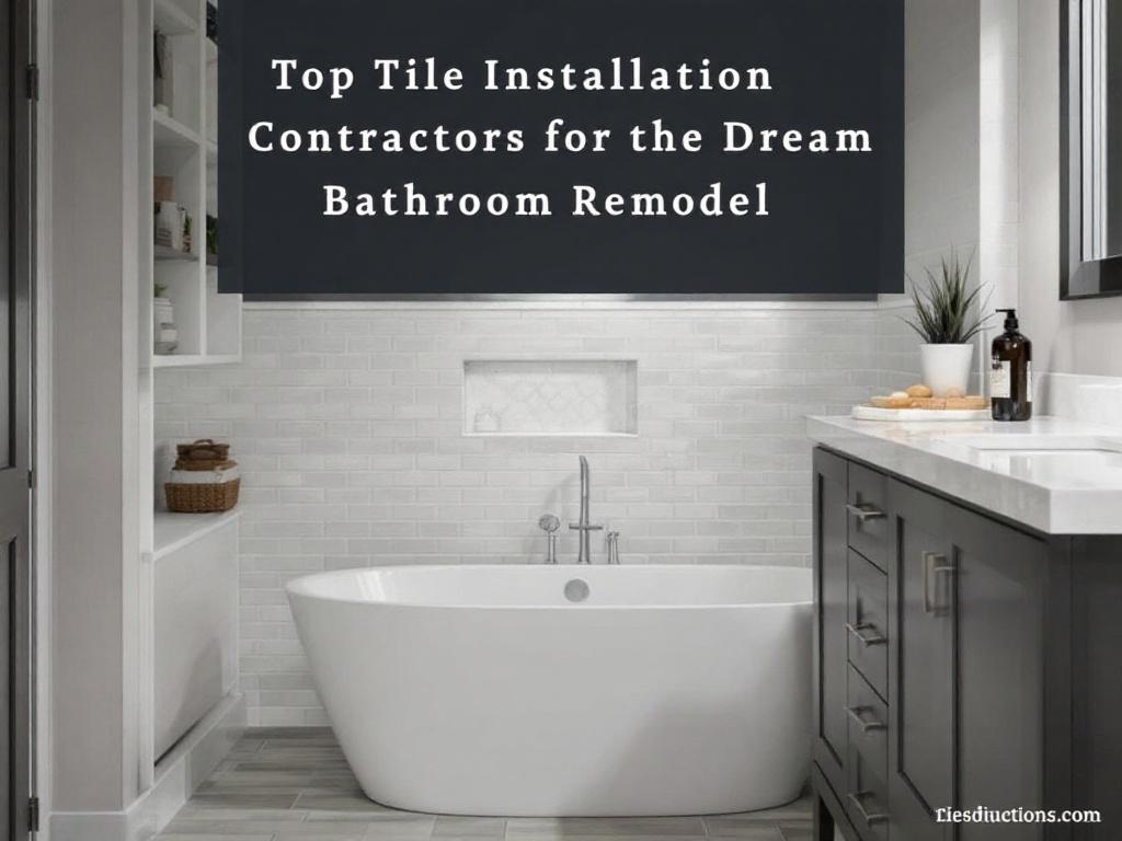 A modern, contemporary bathroom remodel in Milton, MA completed by top-rated tile installation contractors.