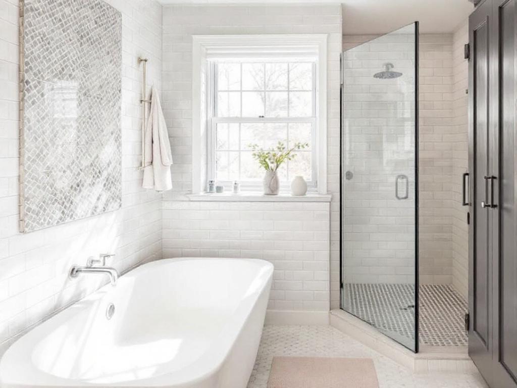 Alt Text: Professional tile installation contractors near Milton, MA working on a dream bathroom remodeling project.