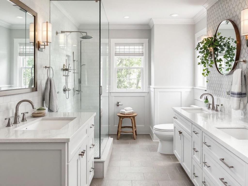 A modern and contemporary bathroom remodel featuring tiles installed by renowned companies near Newton, MA.