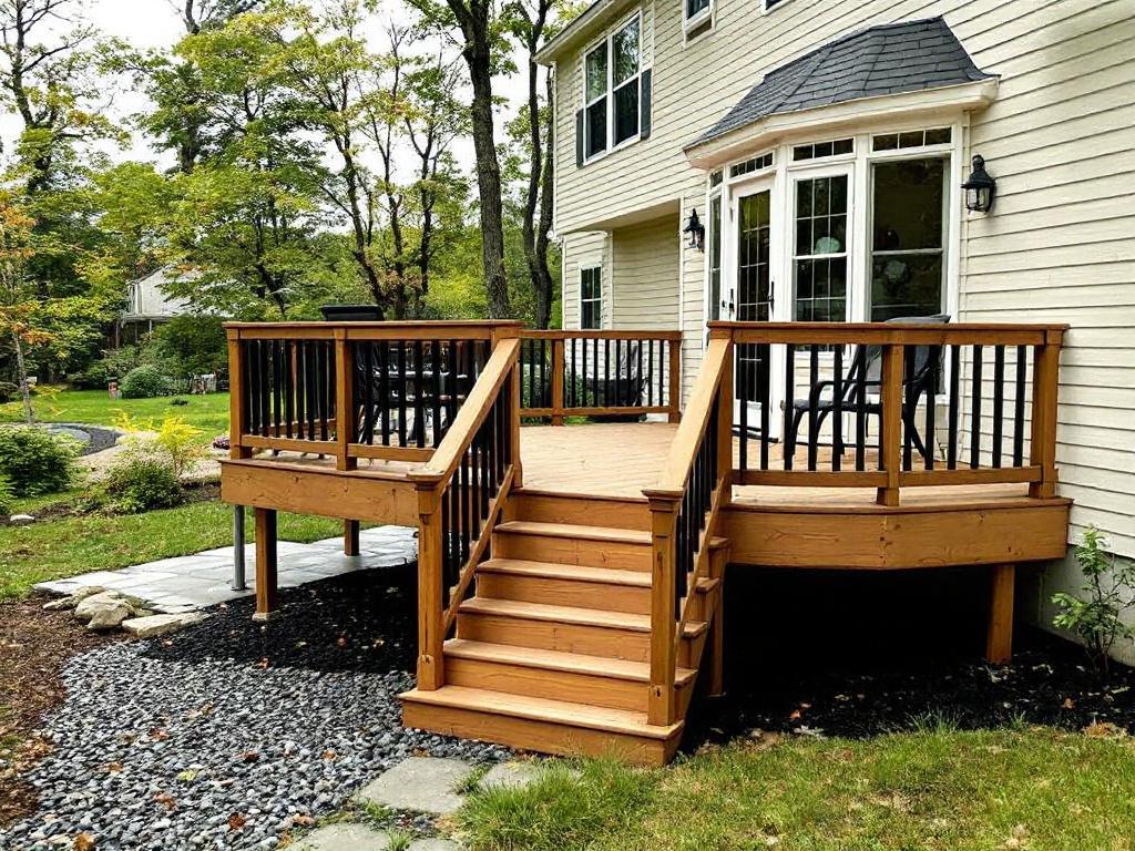 Unveiling of a beautifully installed perfect deck near Sudbury, Massachusetts, drastically enhancing outdoor living space.