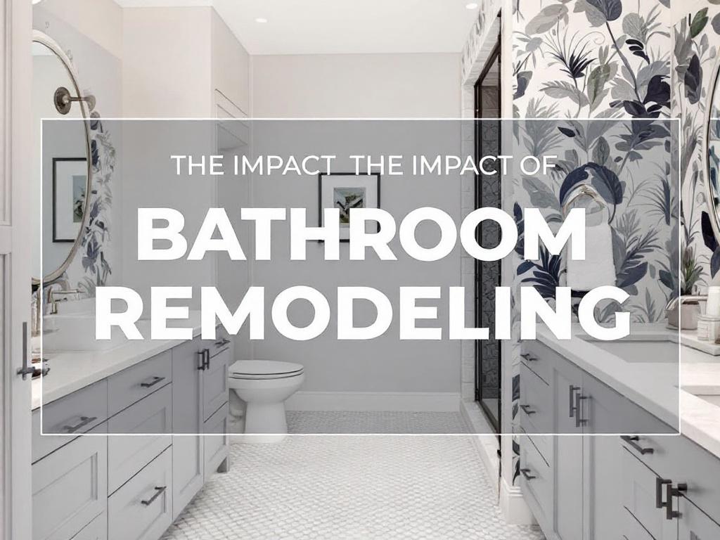 Image showcasing the change in bathroom appearance after a remodeling makeover. 