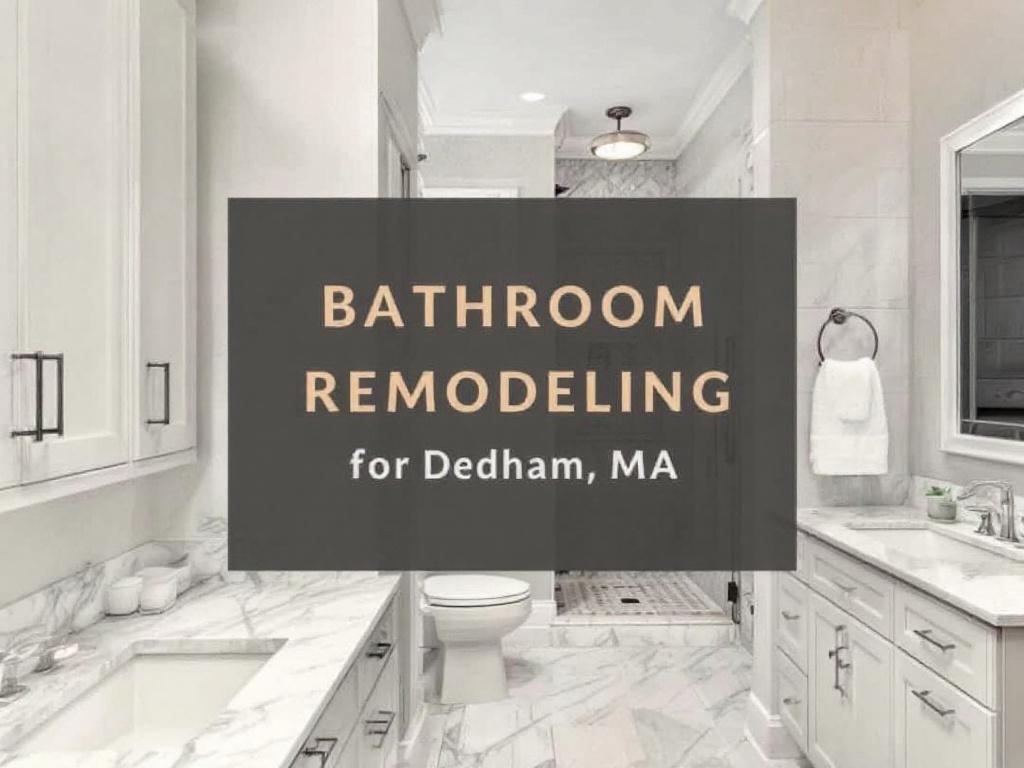 High-quality general construction contractors near Dedham, MA working on a contemporarily designed bathroom remodeling project.