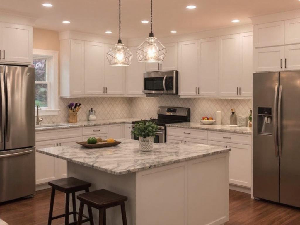 Alternative text: Certified kitchen renovation professionals at work near Braintree, MA.