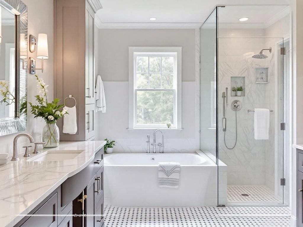 Modern and contemporary bathroom renovation designs in Needham, MA.