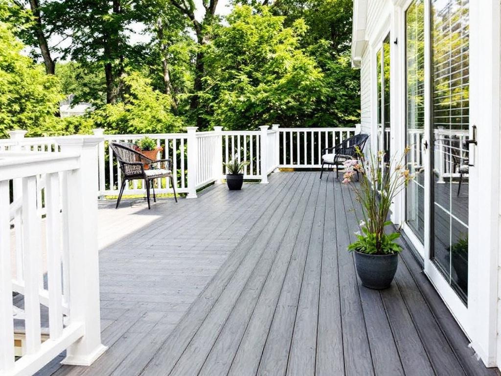 A stunning transformation of an outdoor area with premium deck porch construction.
