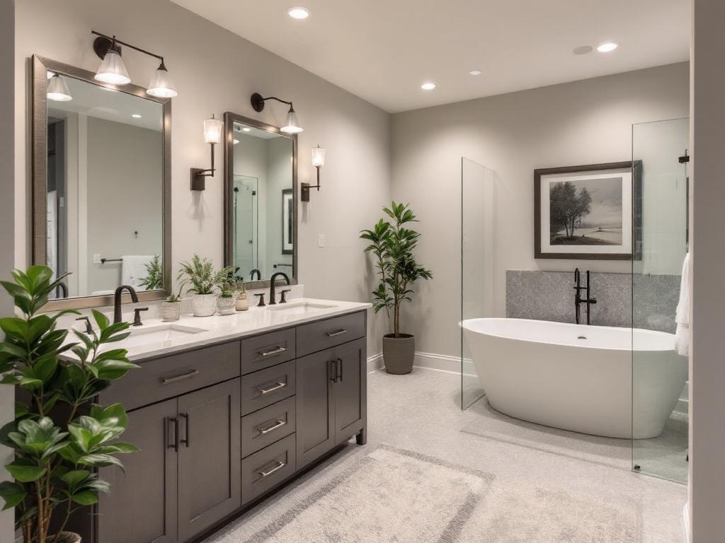 Splendid modern and contemporary basement redesign by talented remodelers in Canton, MA.